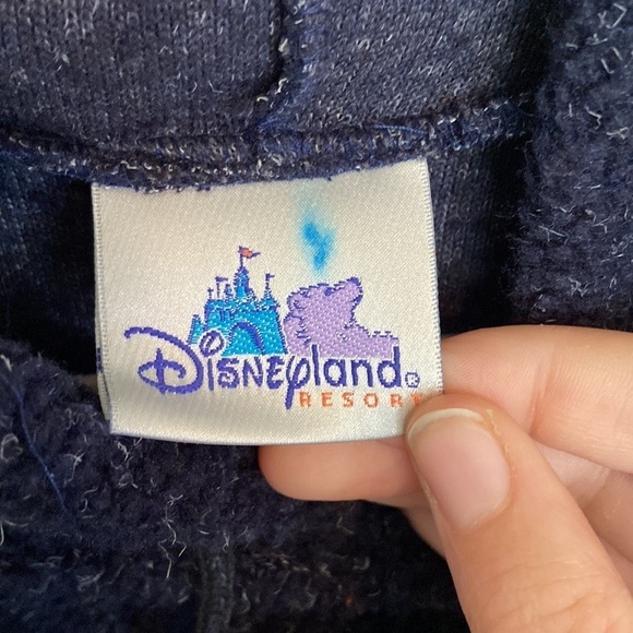 Disneyland sherpa hoodie vintage navy blue size large/X-Large - Picture 2 of 3